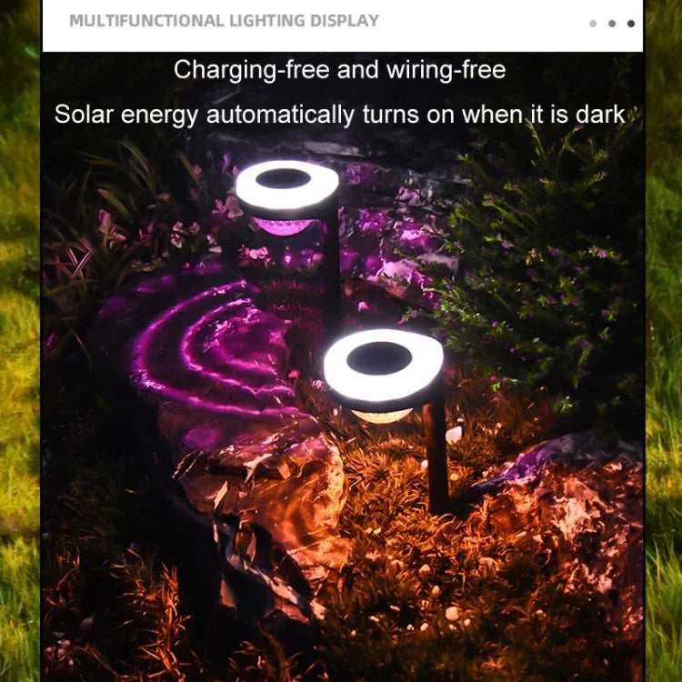 Outdoor Solar-LED-Erdspießleuchte mit doppelter Lichtquelle, JG04801 Farblicht, JG04802 Farblicht, JG04803 Flamme, JG04804 Flamme