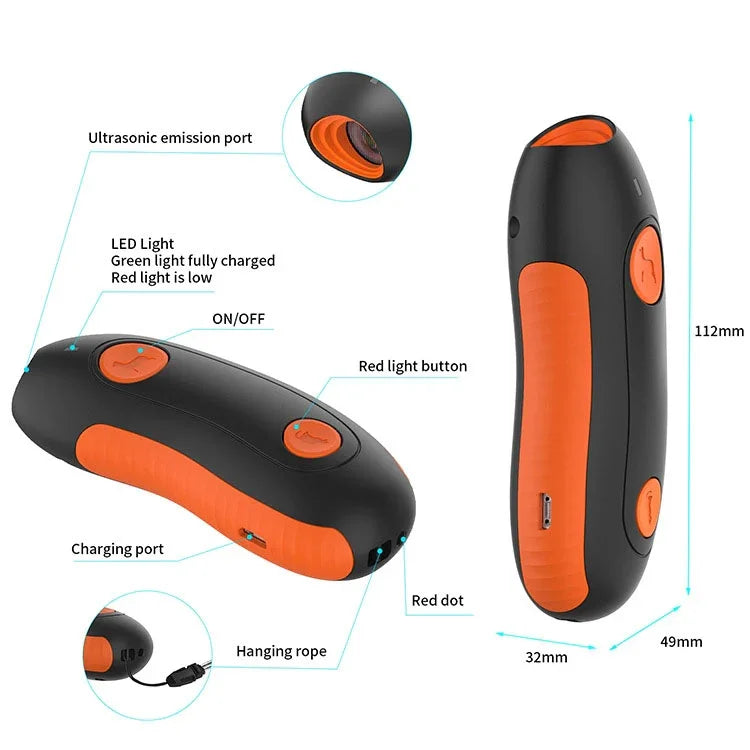 Ultraschall-Hundetrainer, tragbarer elektronischer Hundetrainer, D2