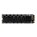 M.2 M-EKY PCIE 3.0 zu SATA 6G Übertragungs-Erweiterungskarte, 6-Port-Festplatten-Erweiterungskarte, 6-Port