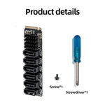 M.2 M-EKY PCIE 3.0 zu SATA 6G Übertragungs-Erweiterungskarte, 6-Port-Festplatten-Erweiterungskarte, 6-Port