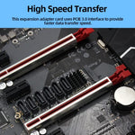 M.2 M-EKY PCIE 3.0 zu SATA 6G Übertragungs-Erweiterungskarte, 6-Port-Festplatten-Erweiterungskarte, 6-Port