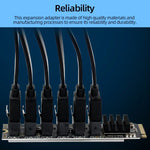 M.2 M-EKY PCIE 3.0 zu SATA 6G Übertragungs-Erweiterungskarte, 6-Port-Festplatten-Erweiterungskarte, 6-Port