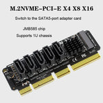 M.2 NVME-PCIE x4/x8/x16 Rotor SATA5 Port Transfer Card JMB585 Chip
