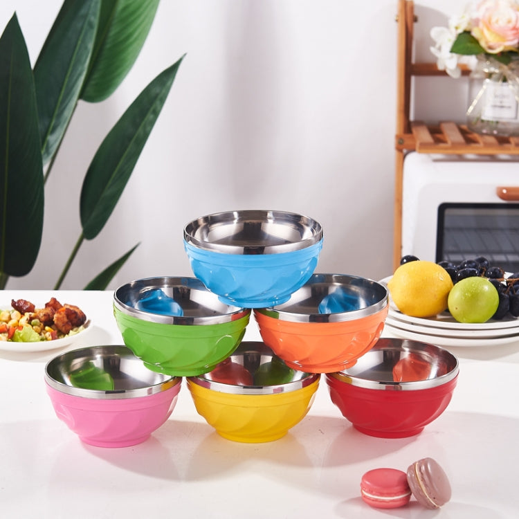 Doppelwandige Edelstahlschüssel mit Deckel, isolierte Reisschüssel für Kinder, 6er-Set 13cm, 6er-Set 15cm, 6er-Set 17cm