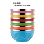 Doppelwandige Edelstahlschüssel mit Deckel, isolierte Reisschüssel für Kinder, 6er-Set 13cm, 6er-Set 15cm, 6er-Set 17cm