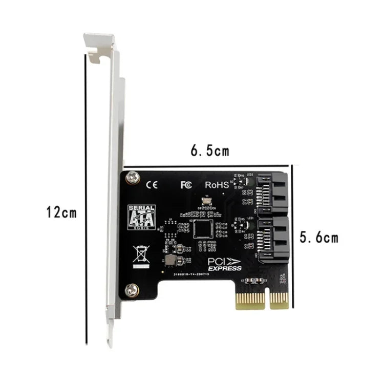 PCIE 2-Port SATA 3.0 Erweiterungskarte 6 Gbit/s Computer-Desktop-Gehäuse-Umrüstkarte