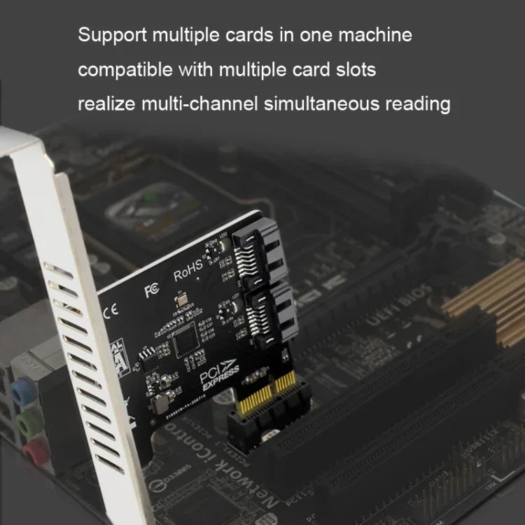 PCIE 2-Port SATA 3.0 Erweiterungskarte 6 Gbit/s Computer-Desktop-Gehäuse-Umrüstkarte