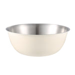 Schüssel aus Edelstahl 304 in Lebensmittelqualität, zum Rühren, für die Küche, zum Backen, als Gemüseschüssel, 19 cm (Gelb), 22 cm (Gelb), 24 cm (Gelb), 19 cm (Weiß), 22 cm (Weiß), 24 cm (Weiß)