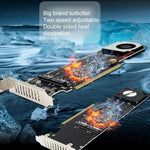 PCI-E x16 zu M.2 M-Key NVMe x4 SSD RAID-Array-Erweiterungsadapter, unterstützt 2242/2260/2280/22110, PH44Plus