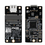 M.2 NVME Festplattengehäuse Transferkarte RTL9210B Chip Typ-C / USB-C USB3.1 Gen2 10Gbps