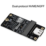 M.2 NVME Festplattengehäuse Transferkarte RTL9210B Chip Typ-C / USB-C USB3.1 Gen2 10Gbps