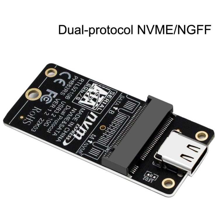 M.2 NVME Festplattengehäuse Transferkarte RTL9210B Chip Typ-C / USB-C USB3.1 Gen2 10Gbps