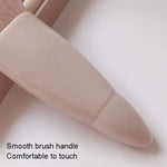 5-teiliges Set mittelgroßer, tragbarer Make-up-Pinsel mit Spiegel, multifunktionale Mini-Make-up-Pinsel, Braun, Rosarot, Pink, Neongrün