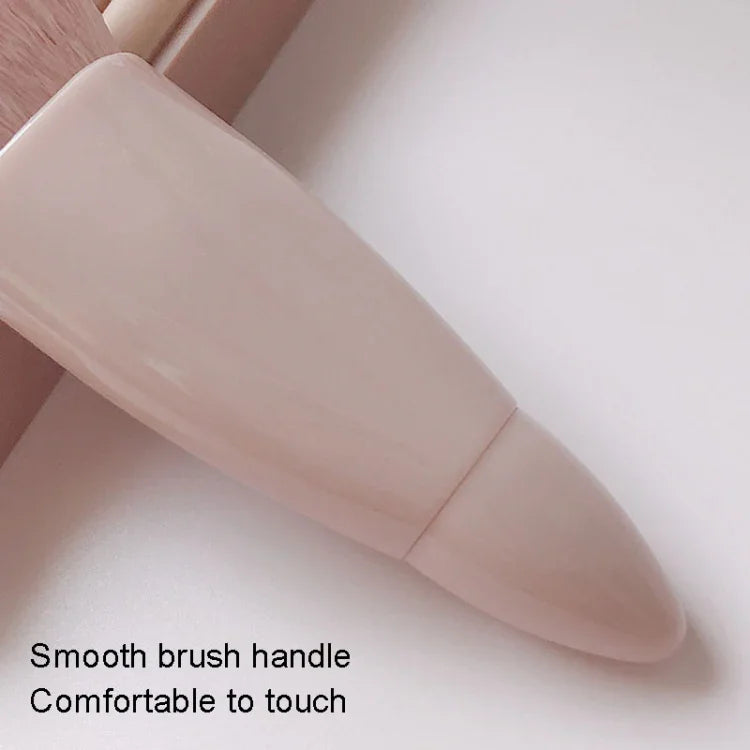 5-teiliges Set mittelgroßer, tragbarer Make-up-Pinsel mit Spiegel, multifunktionale Mini-Make-up-Pinsel, Braun, Rosarot, Pink, Neongrün