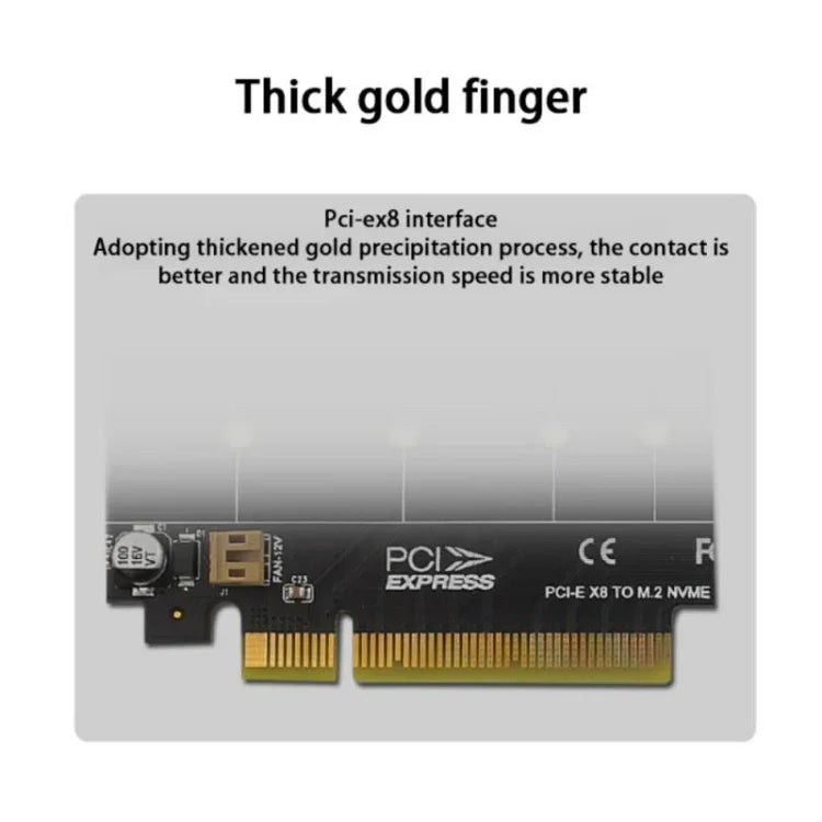 PCI-E x8 Doppel-Disk-Transferkarte NVME M.2 MKEY SSD RAID-Array-Erweiterungsadapter, PH45
