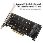 PCI-E x8 Doppel-Disk-Transferkarte NVME M.2 MKEY SSD RAID-Array-Erweiterungsadapter, PH45
