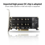 PCI-E x8 Doppel-Disk-Transferkarte NVME M.2 MKEY SSD RAID-Array-Erweiterungsadapter, PH45
