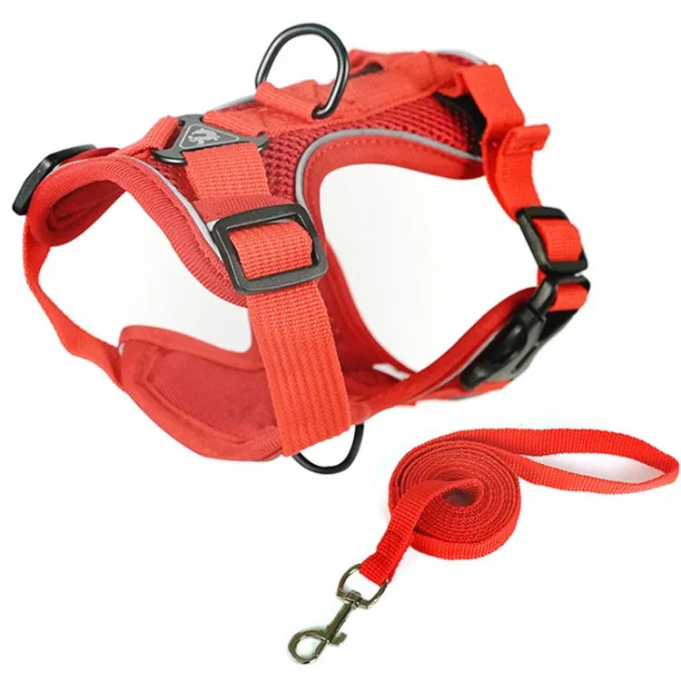 Haustier-Weste mit Zugseil, reflektierendes, atmungsaktives Hunde- und Katzengeschirr, Größen: S, M, L, XL