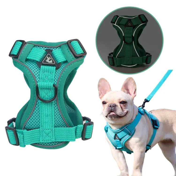 Haustier-Weste mit Zugseil, reflektierendes, atmungsaktives Hunde- und Katzengeschirr, Größen: S, M, L, XL