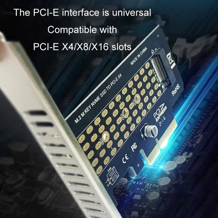5 Stück NVMe-Transferkarten M.2 auf PCIe 3.0/4.0 Full Speed ​​x4 Erweiterungskarten, volle Höhe, halbe Höhe