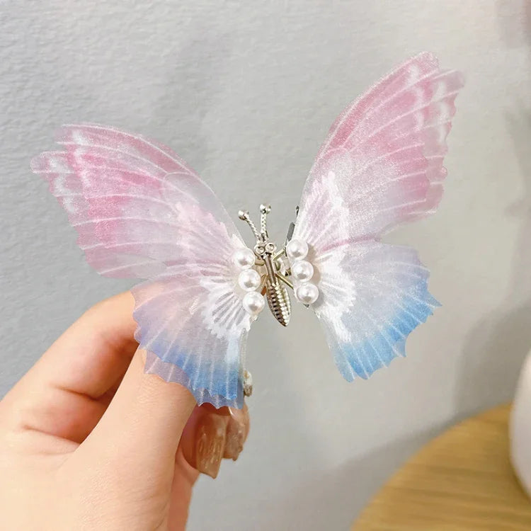 Handgefertigte Schmetterlingshaarspange für Kinder, Frühlings-Schmetterlingshaaraccessoires