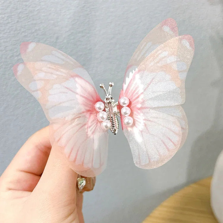 Handgefertigte Schmetterlingshaarspange für Kinder, Frühlings-Schmetterlingshaaraccessoires