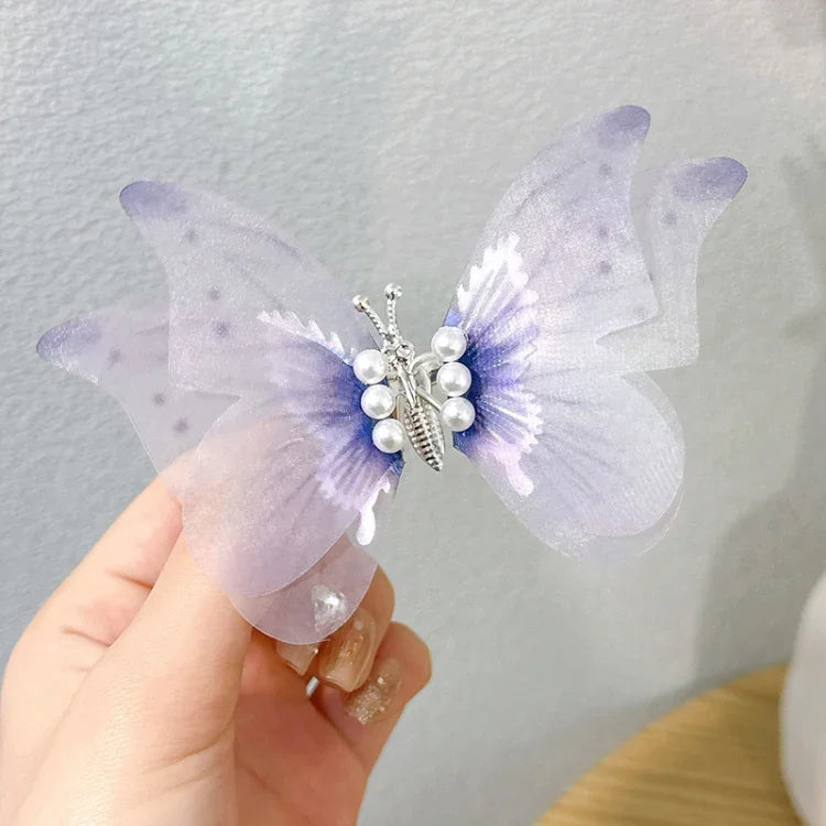 Handgefertigte Schmetterlingshaarspange für Kinder, Frühlings-Schmetterlingshaaraccessoires