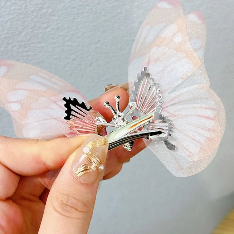 Handgefertigte Schmetterlingshaarspange für Kinder, Frühlings-Schmetterlingshaaraccessoires