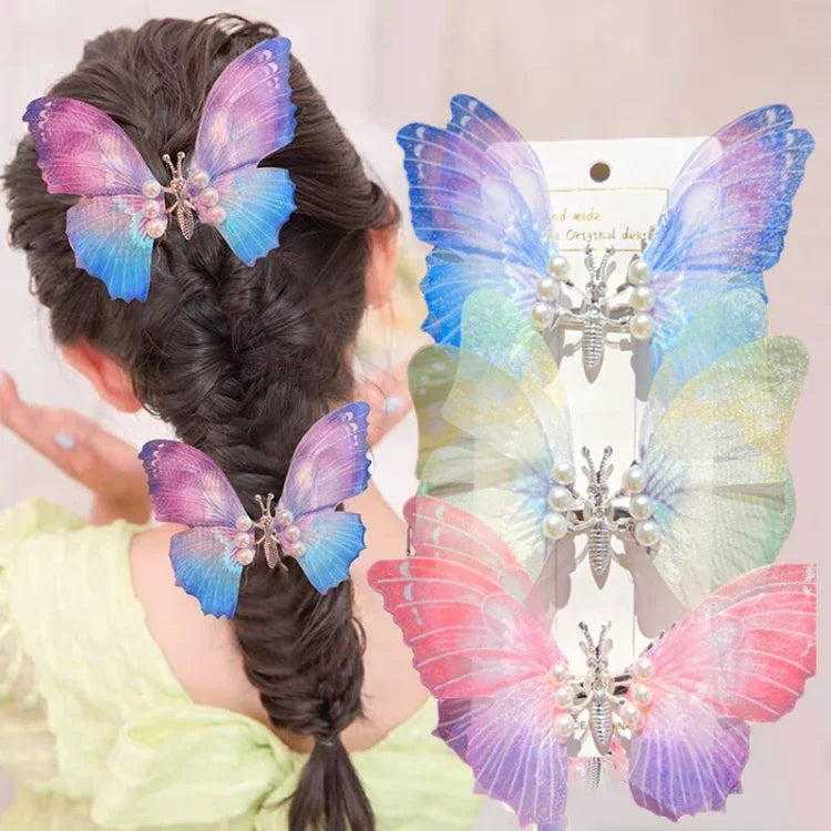 Handgefertigte Schmetterlingshaarspange für Kinder, Frühlings-Schmetterlingshaaraccessoires