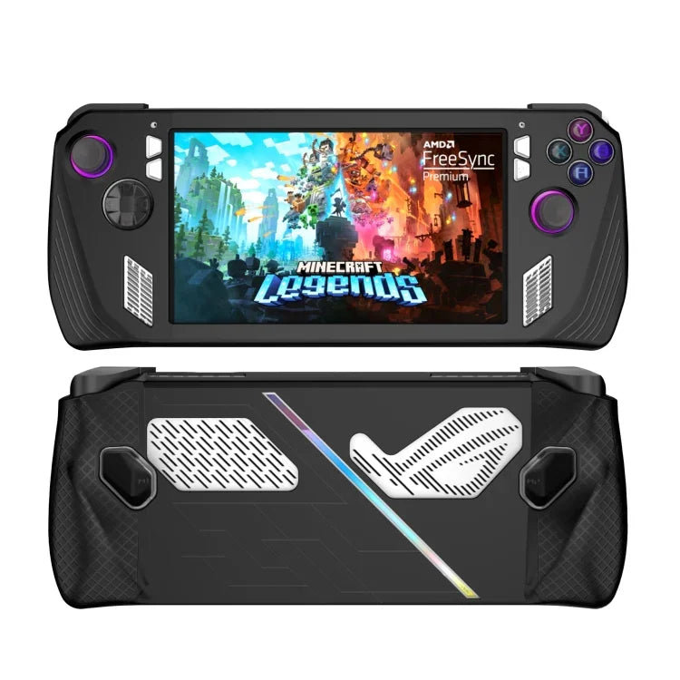 Silikon-Schutzhülle mit Ölspray für ASUS ROG Ally Spielkonsole, Silikonhülle Schwarz