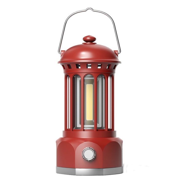 Battery Model COB Portable Outdoor Camping Lamp Atmosphere Tent Lamp Retro Lamp, Battery Small Green, Battery Small Black, Battery Small Beige, Battery Small Red, Battery Large Beige, Battery Large Black, Battery Large Green, Battery Large Red