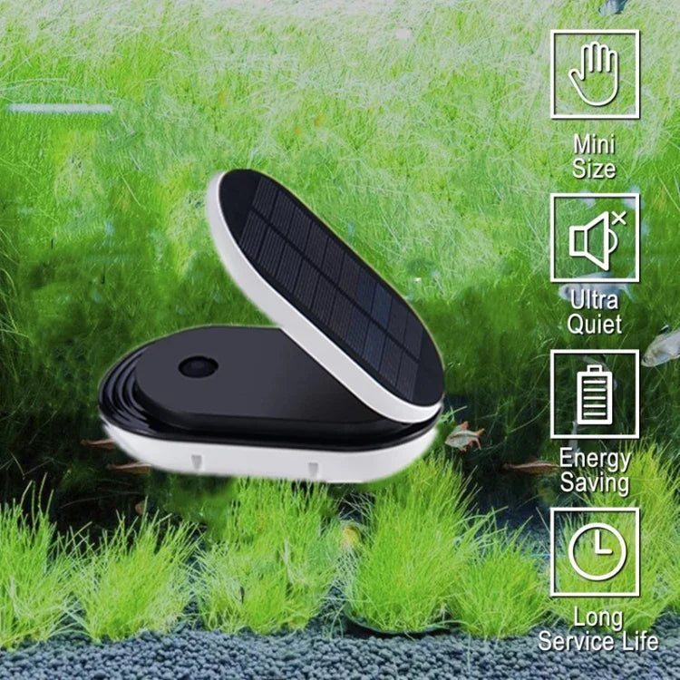 Tragbare Solar-Sauerstoffpumpe für den Außenbereich, Aquarium-Klappdeckel-Solar-Sauerstoffpumpe, Solar-Sauerstoffpumpe
