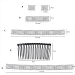 Haarspangen-Haarreif, Haaraccessoires, runder Haarkamm, unsichtbarer Kamm, A, B, C, D, E