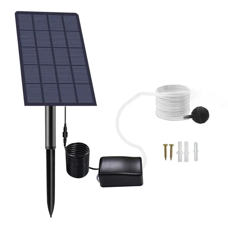 5V/2.5W Solardirektantriebs-Belüftungspumpe Batteriefreie Solarantriebs-Sauerstoffpumpe DC-Teichbelüfter, Teichbelüfter