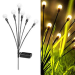 2er-Sets Solar-Glühwürmchen-Lichterkette, Weihnachten, Garten, wasserdicht, Rasenlichter, 6 Köpfe warmweißes Licht, 6 Köpfe farbiges Licht, 8 Köpfe warmweißes Licht, 8 Köpfe farbiges Licht, 10 Köpfe warmweißes Licht, 10 Köpfe farbiges Licht