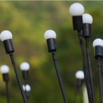 2er-Sets Solar-Glühwürmchen-Lichterkette, Weihnachten, Garten, wasserdicht, Rasenlichter, 6 Köpfe warmweißes Licht, 6 Köpfe farbiges Licht, 8 Köpfe warmweißes Licht, 8 Köpfe farbiges Licht, 10 Köpfe warmweißes Licht, 10 Köpfe farbiges Licht