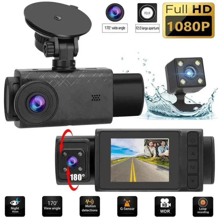 2-Zoll-Bildschirm, 3-Kanal-1080P-Fahrtenschreiber, G12