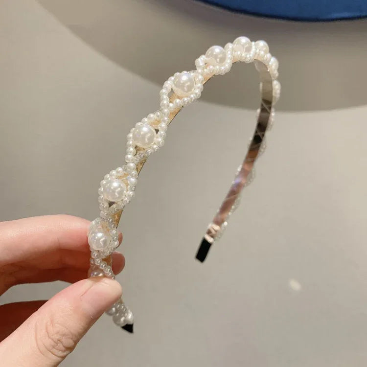Süßes Perlen-Haarband im Retro-Stil, vielseitiges Haaraccessoire, 1A, 2B, 3C, 4, 5, 6, 7, 8, 9, 10, 11, 12, 13, 14, 15, 16, 17, 18, 19, 20