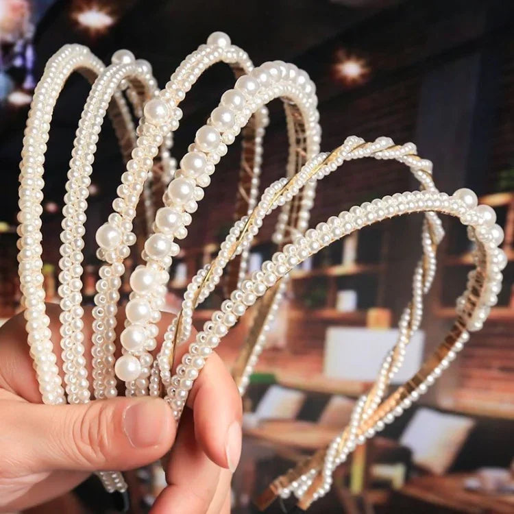 Süßes Perlen-Haarband im Retro-Stil, vielseitiges Haaraccessoire, 1A, 2B, 3C, 4, 5, 6, 7, 8, 9, 10, 11, 12, 13, 14, 15, 16, 17, 18, 19, 20