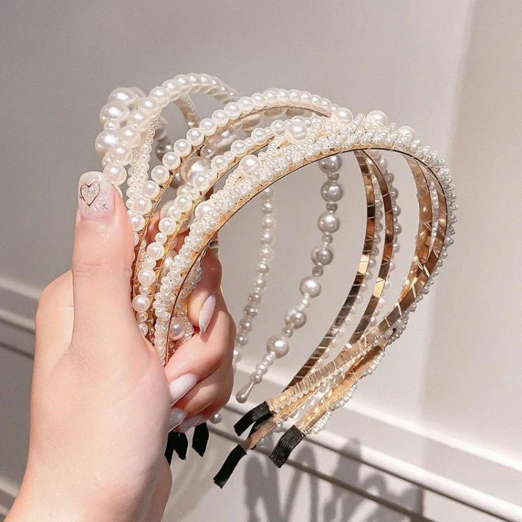 Süßes Perlen-Haarband im Retro-Stil, vielseitiges Haaraccessoire, 1A, 2B, 3C, 4, 5, 6, 7, 8, 9, 10, 11, 12, 13, 14, 15, 16, 17, 18, 19, 20