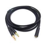 Für Kingston Skyline Alpha Cloud II 3,5 mm 2-in-1 Audiokabel, ZS0174 Schwarz