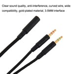 Für Kingston Skyline Alpha Cloud II 3,5 mm 2-in-1 Audiokabel, ZS0174 Schwarz