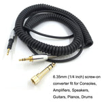 Für ATH-M50X / M40X / M70X Spiralkopfhörer-Audiokabel AUX 2,5mm Stecker, ZS0246