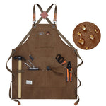 Zimmerei Elektriker Garten Schwerlast-Arbeitsschürze aus Segeltuch, Schwarzgrau, Schwarz, Armeegrün, Khaki, Blau, Camel, Gürtel Schwarzgrau, Gürtel Schwarz, Gürtel Armeegrün, Gürtel Khaki, Gürtel Blau, Gürtel Camel