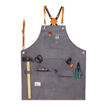 Zimmerei Elektriker Garten Schwerlast-Arbeitsschürze aus Segeltuch, Schwarzgrau, Schwarz, Armeegrün, Khaki, Blau, Camel, Gürtel Schwarzgrau, Gürtel Schwarz, Gürtel Armeegrün, Gürtel Khaki, Gürtel Blau, Gürtel Camel
