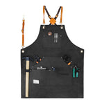 Zimmerei Elektriker Garten Schwerlast-Arbeitsschürze aus Segeltuch, Schwarzgrau, Schwarz, Armeegrün, Khaki, Blau, Camel, Gürtel Schwarzgrau, Gürtel Schwarz, Gürtel Armeegrün, Gürtel Khaki, Gürtel Blau, Gürtel Camel