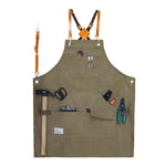 Zimmerei Elektriker Garten Schwerlast-Arbeitsschürze aus Segeltuch, Schwarzgrau, Schwarz, Armeegrün, Khaki, Blau, Camel, Gürtel Schwarzgrau, Gürtel Schwarz, Gürtel Armeegrün, Gürtel Khaki, Gürtel Blau, Gürtel Camel