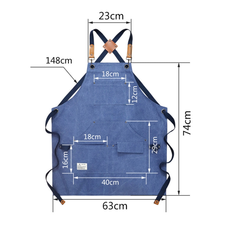 Zimmerei Elektriker Garten Schwerlast-Arbeitsschürze aus Segeltuch, Schwarzgrau, Schwarz, Armeegrün, Khaki, Blau, Camel, Gürtel Schwarzgrau, Gürtel Schwarz, Gürtel Armeegrün, Gürtel Khaki, Gürtel Blau, Gürtel Camel