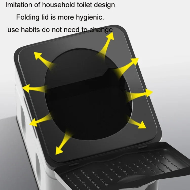 Auto Klappbare tragbare Toilette Outdoor Notfall Mobile Toilette, Dunkelgrau, Armeegrün, Reines Schwarz