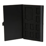 1SD+ 8TF Aluminium Micro SD Kartenhalter Pin Aufbewahrungsbox 9 Steckplätze für SD/ SIM/TF Speicherkarte, Schwarz, Silber
